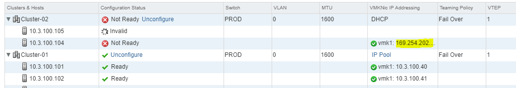 NSX dhcp fail