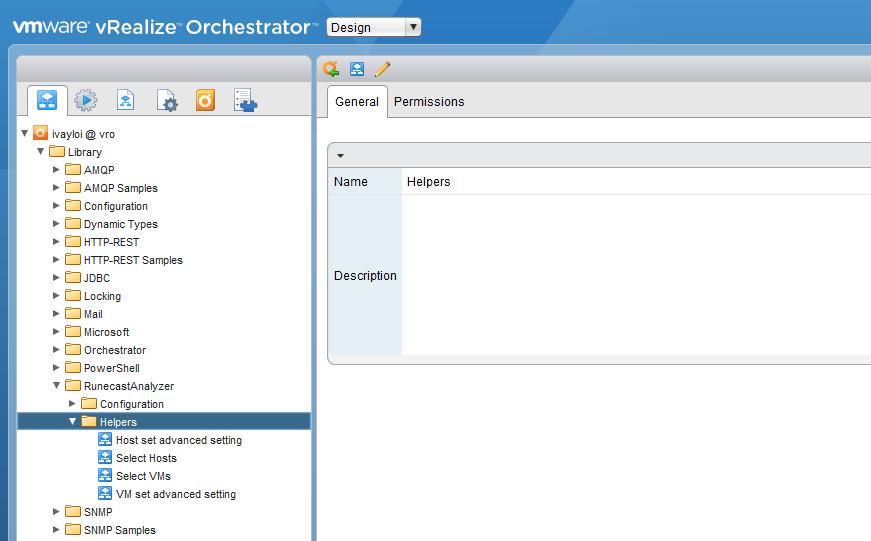 Screenshot of Workflows RunecastAnalyzer Helpers