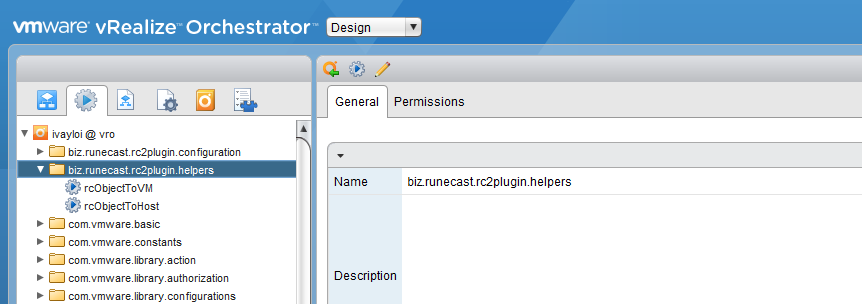 Screenshot of Actions - located at biz.runecast.rc2plugin.helpers