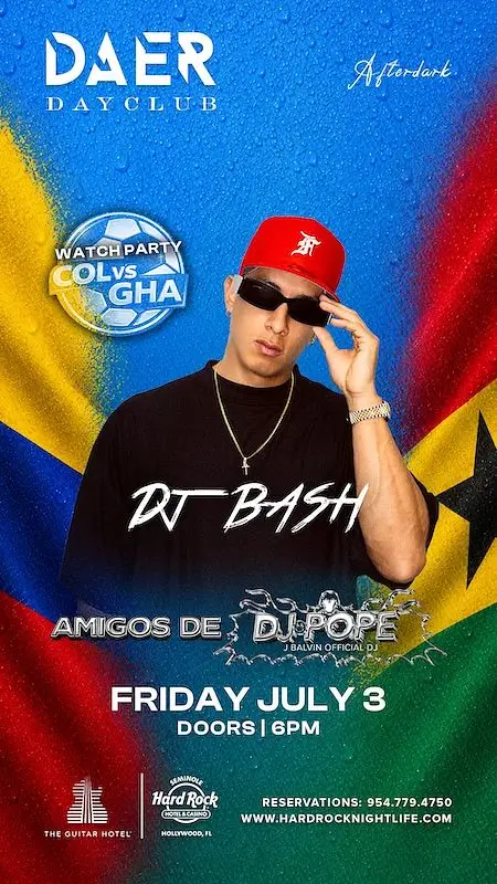 DJ Bash with Amigos De Pope flyer