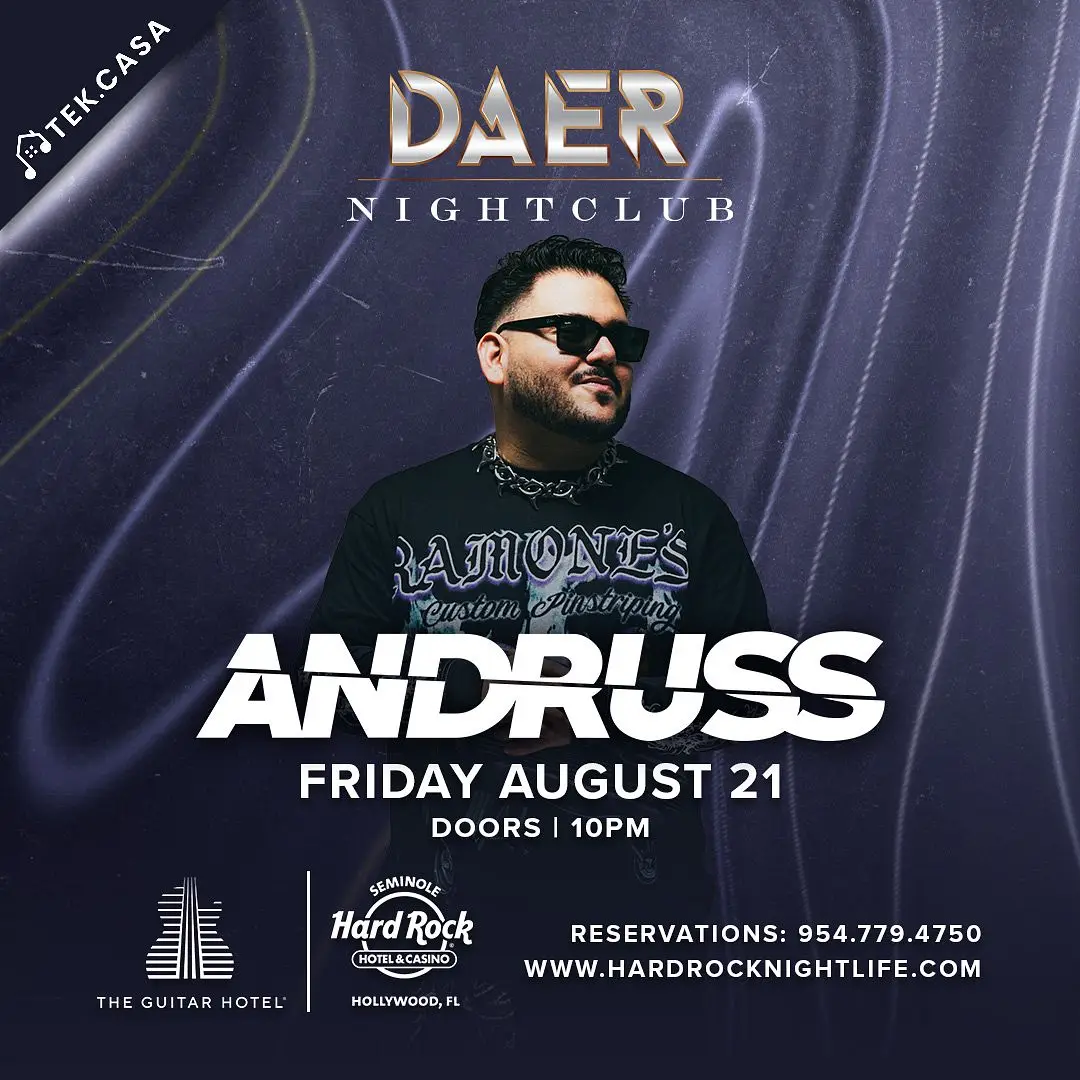 Andruss at Daer Nightclub — event flyer