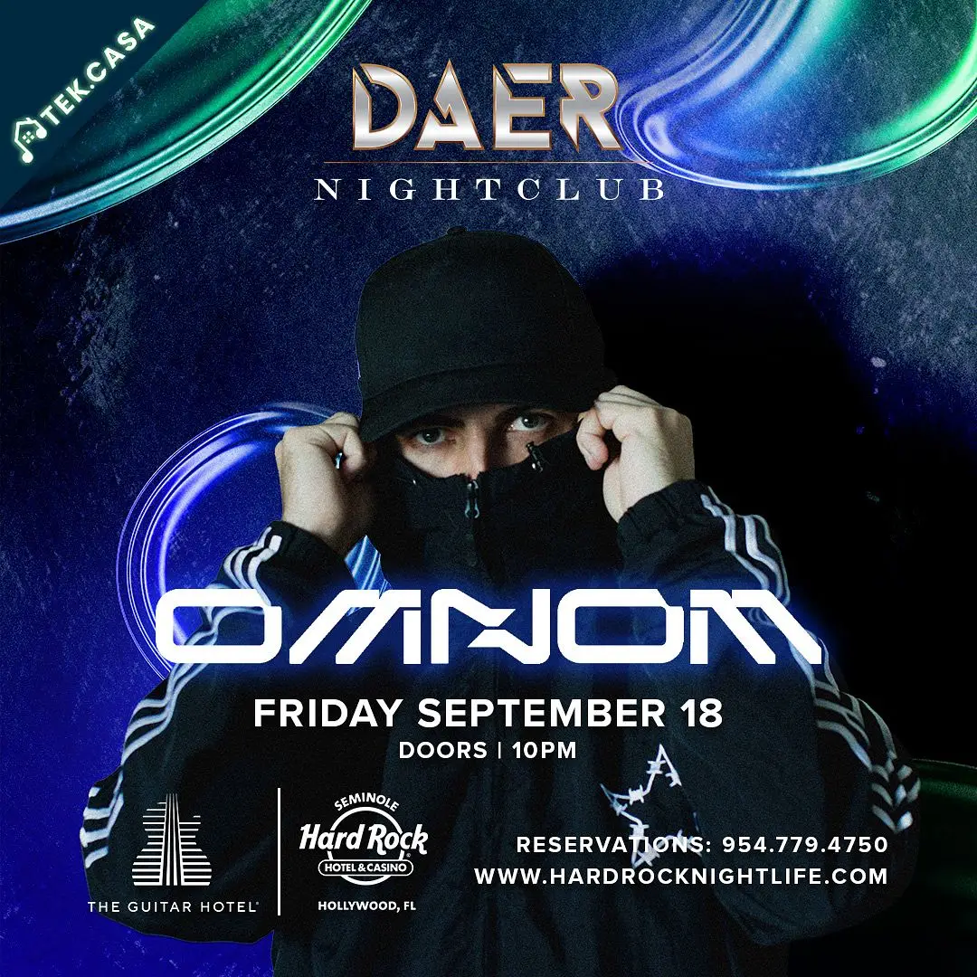 Omnom at Daer Nightclub — event flyer