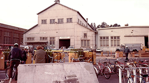Housed Cenral Tool Shop Room and mechanical shop, replaced by new cement building 126 taken in november 1980