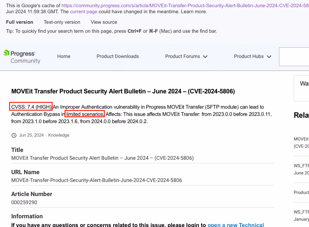 Progress MOVEit vulnerability (CVE-2024-5806)