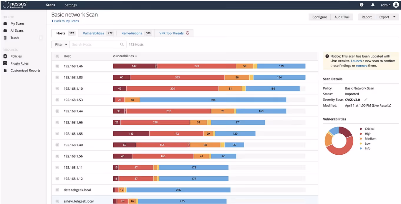 Tenable Nessus | Top vulnerability scanning tools | Intruder