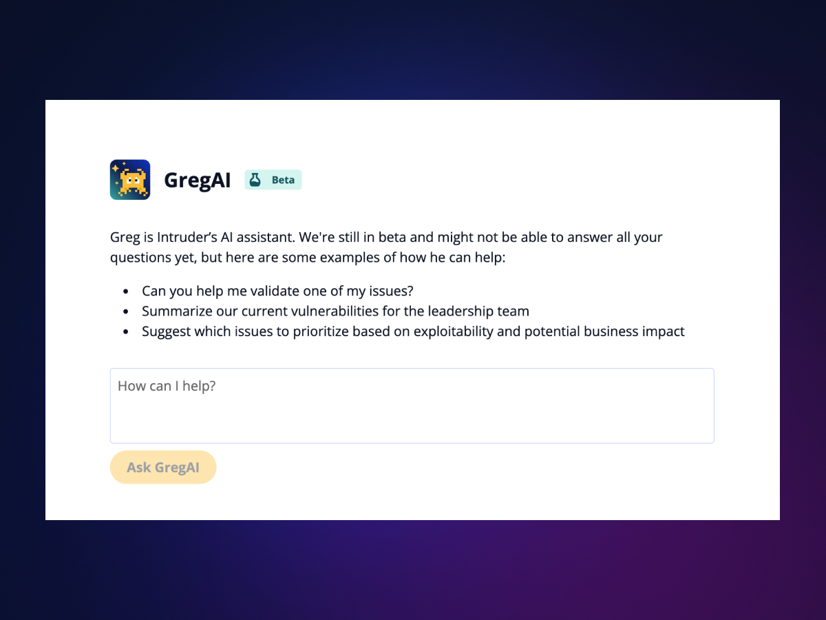 GregAI: Your Intruder AI Security Analyst