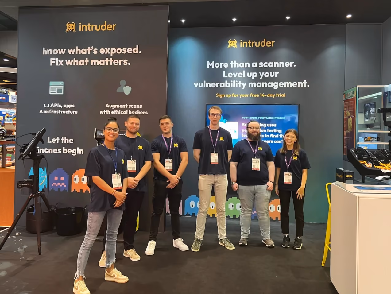 Intruder team at an event stand