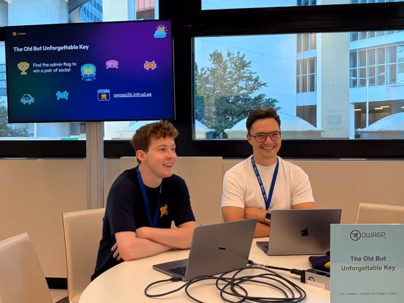 Intruder team at a conference