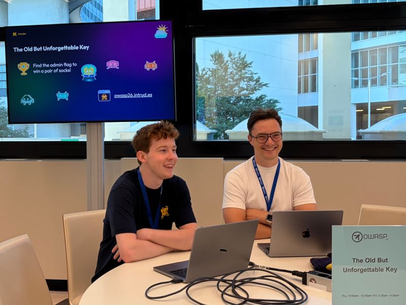 Intruder team at a conference