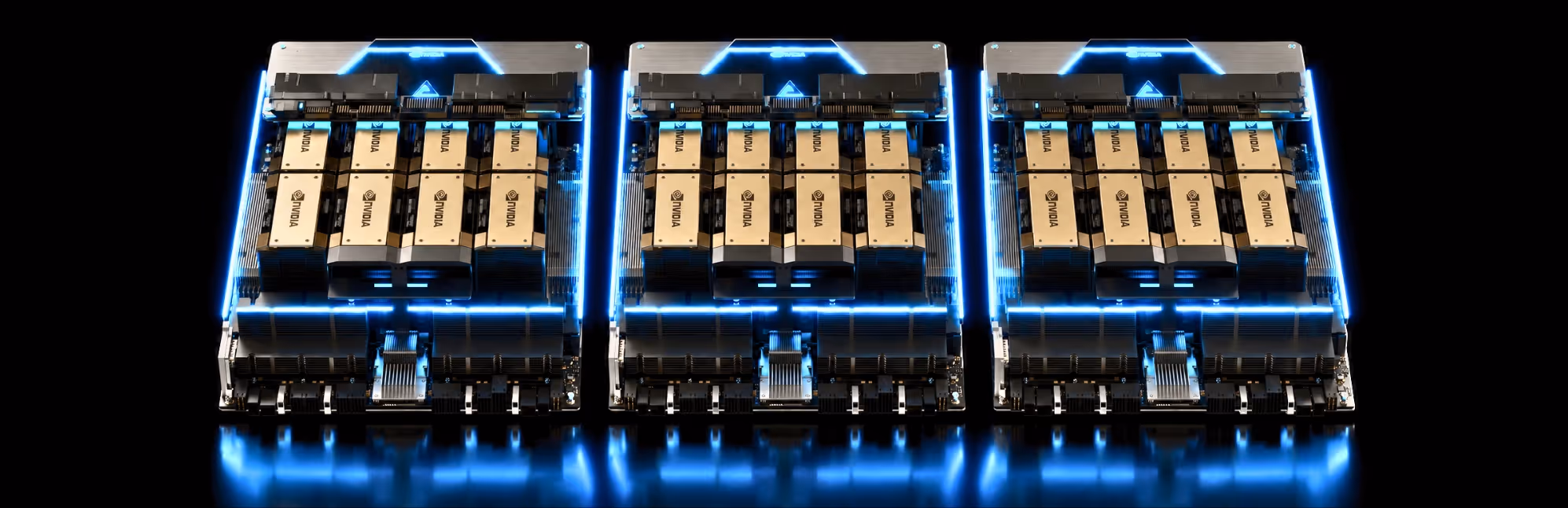 NVIDIA GPU baseboard inside an Arc Compute Private AI Cloud cluster