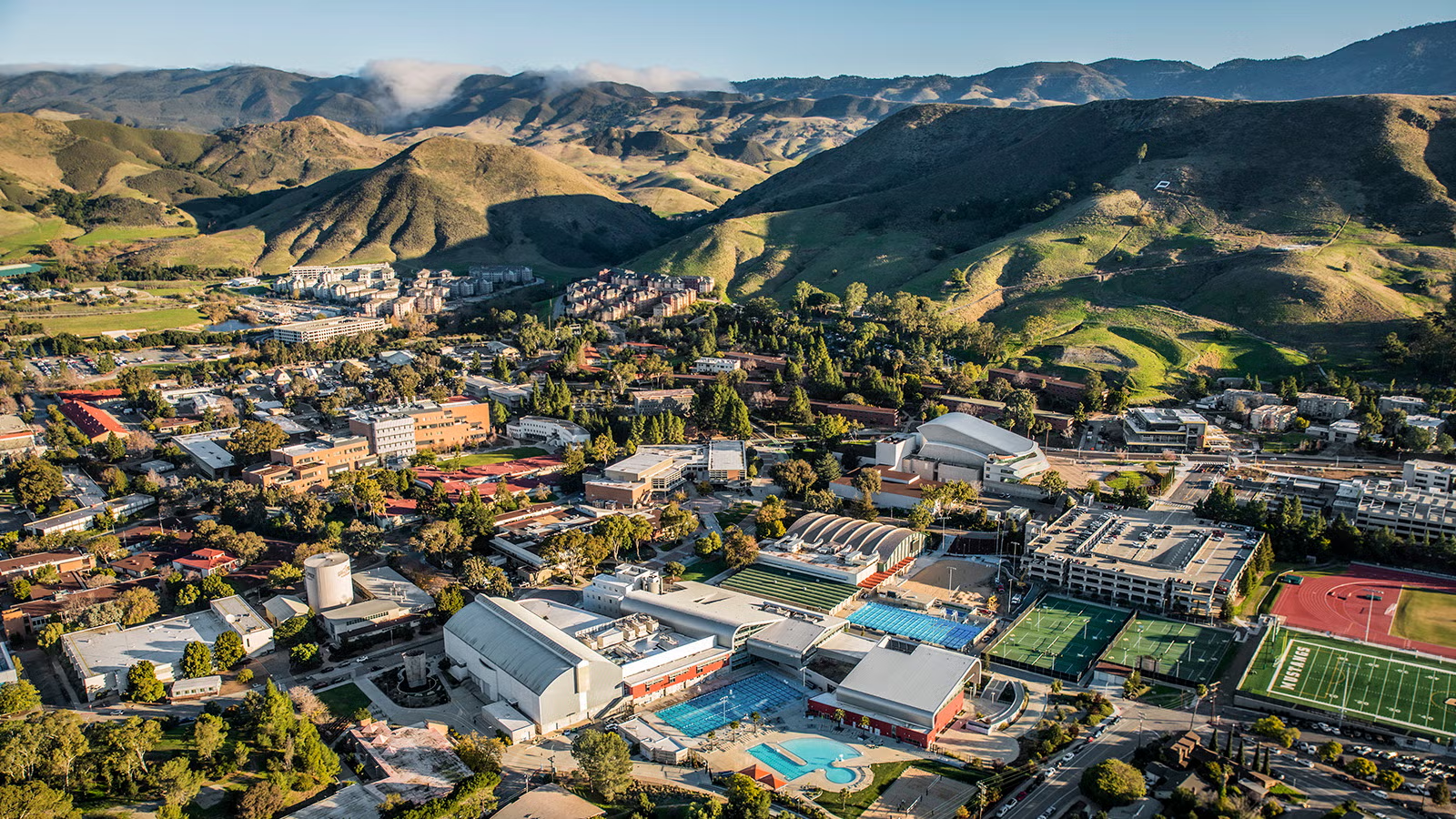 Aerial view of Cal Poly and surrounding area