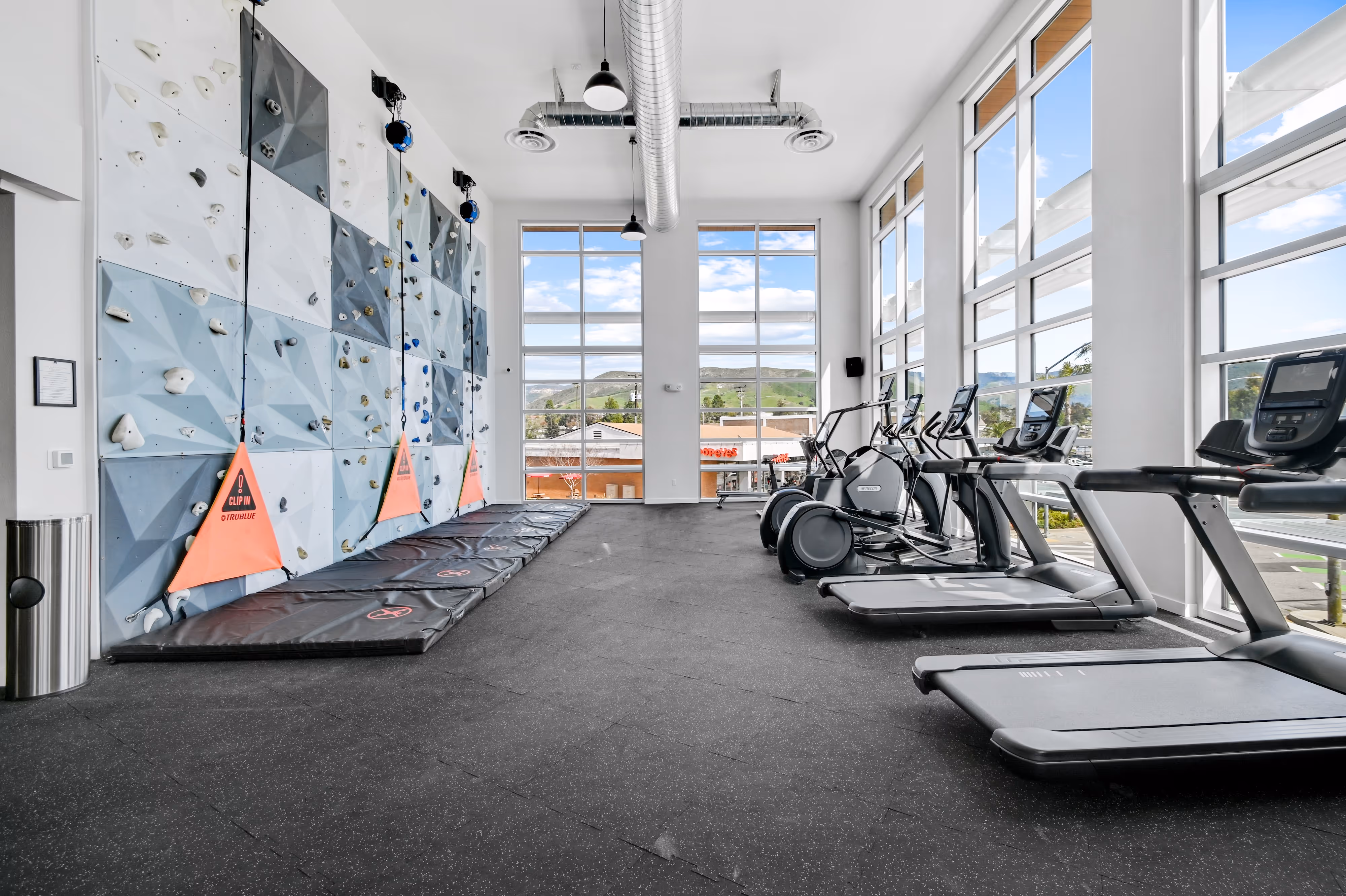 Indoor rock climbing wall