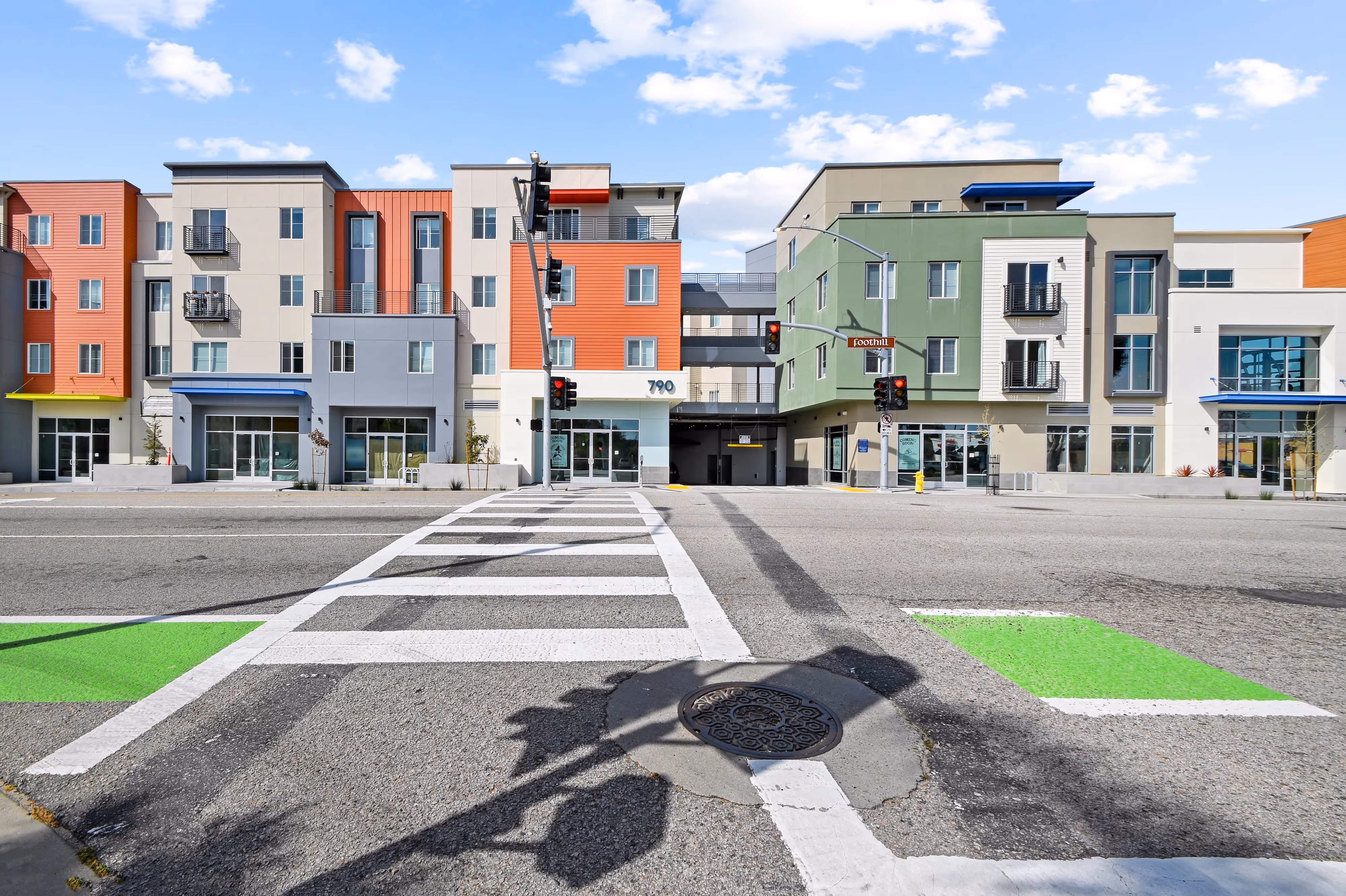 Covered resident parking and ground retail shops
