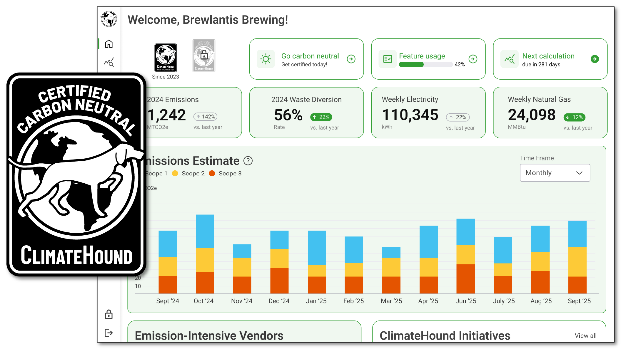 carbon accounting dashboard