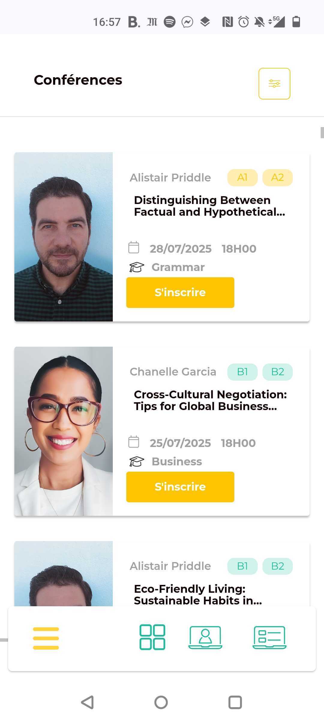 Vue mobile