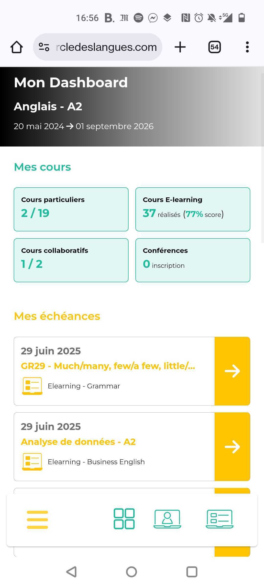 Vue mobile