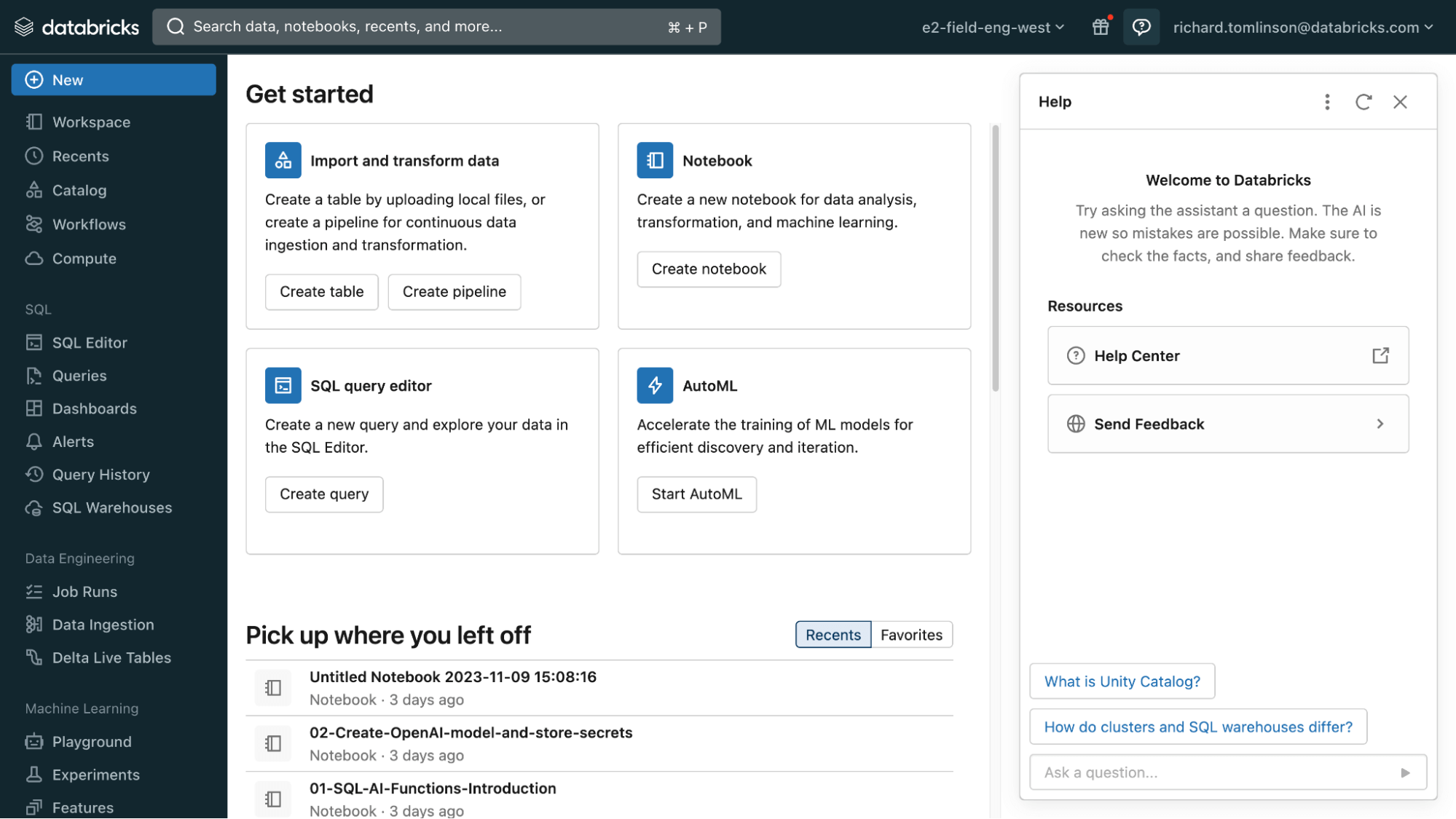 Introducing Databricks Assistant for Help | Databricks Blog
