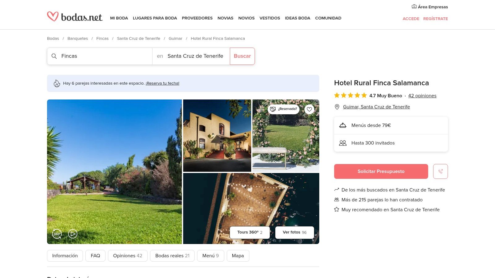 Bodas.net – Perfil Hotel Rural Finca Salamanca (eventos y bodas)