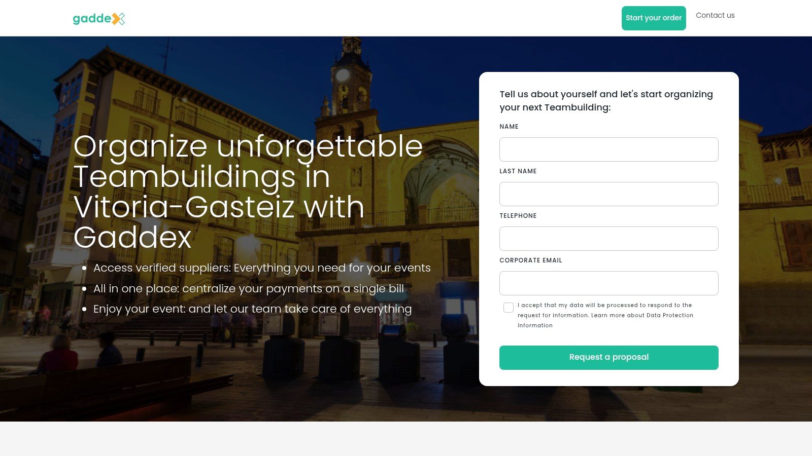 Centraliza tu teambuilding en Vitoria con Gaddex