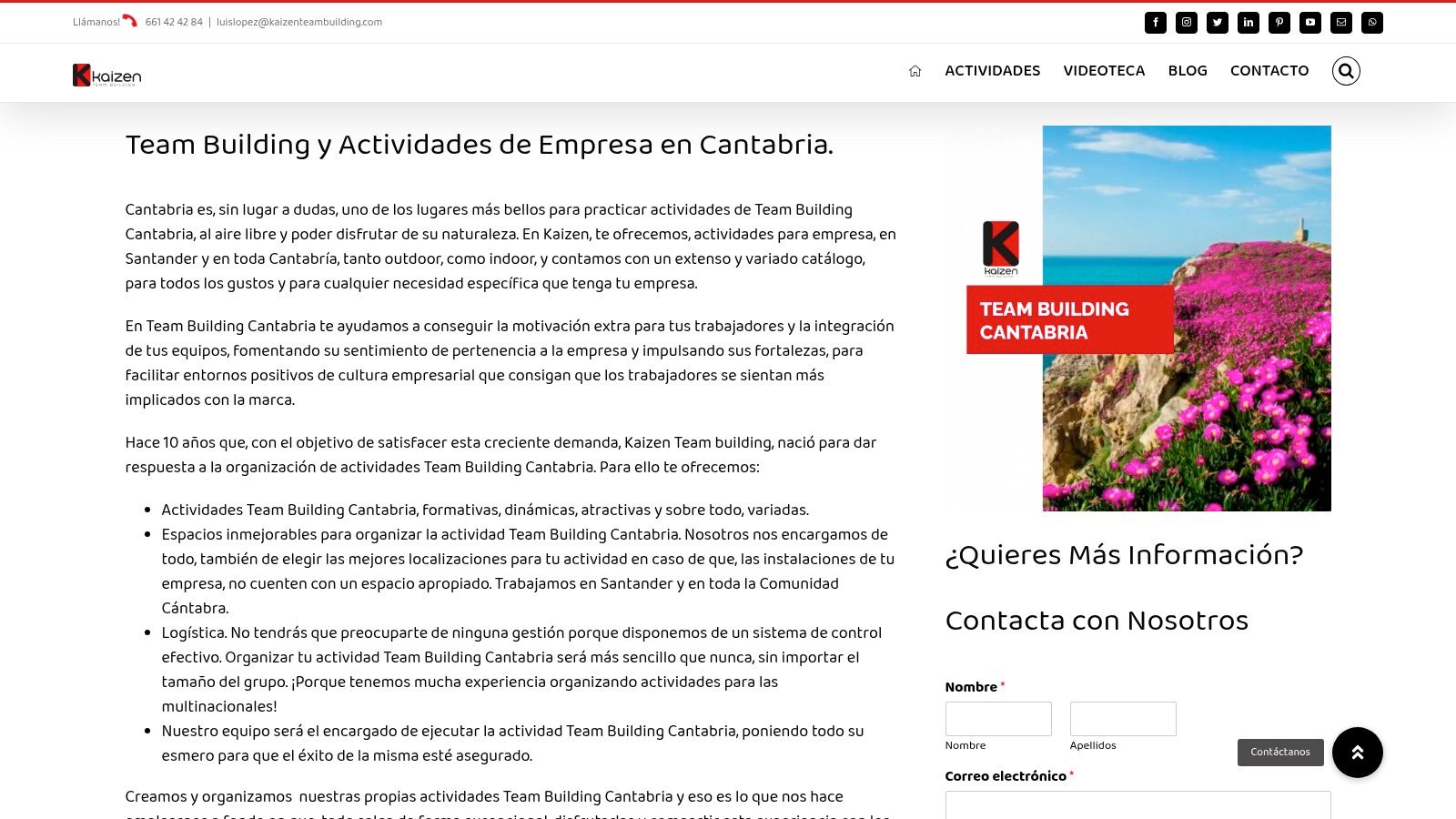 Kaizen Team Building (operativa en Cantabria)