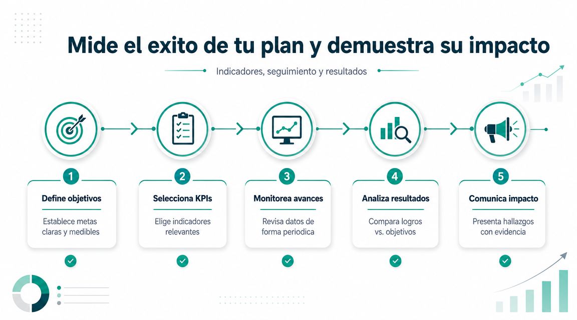 Mide el éxito de tu plan y demuestra su impacto
