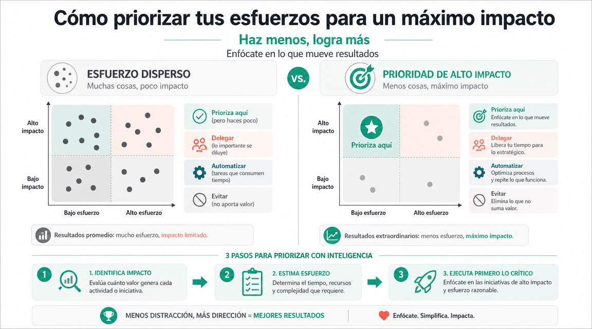 Cómo priorizar tus esfuerzos para un máximo impacto