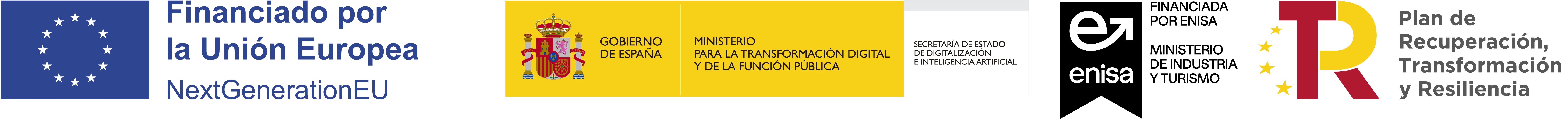 Logotipo de ENISA junto al del Ministerio de Industria y Turismo de España.