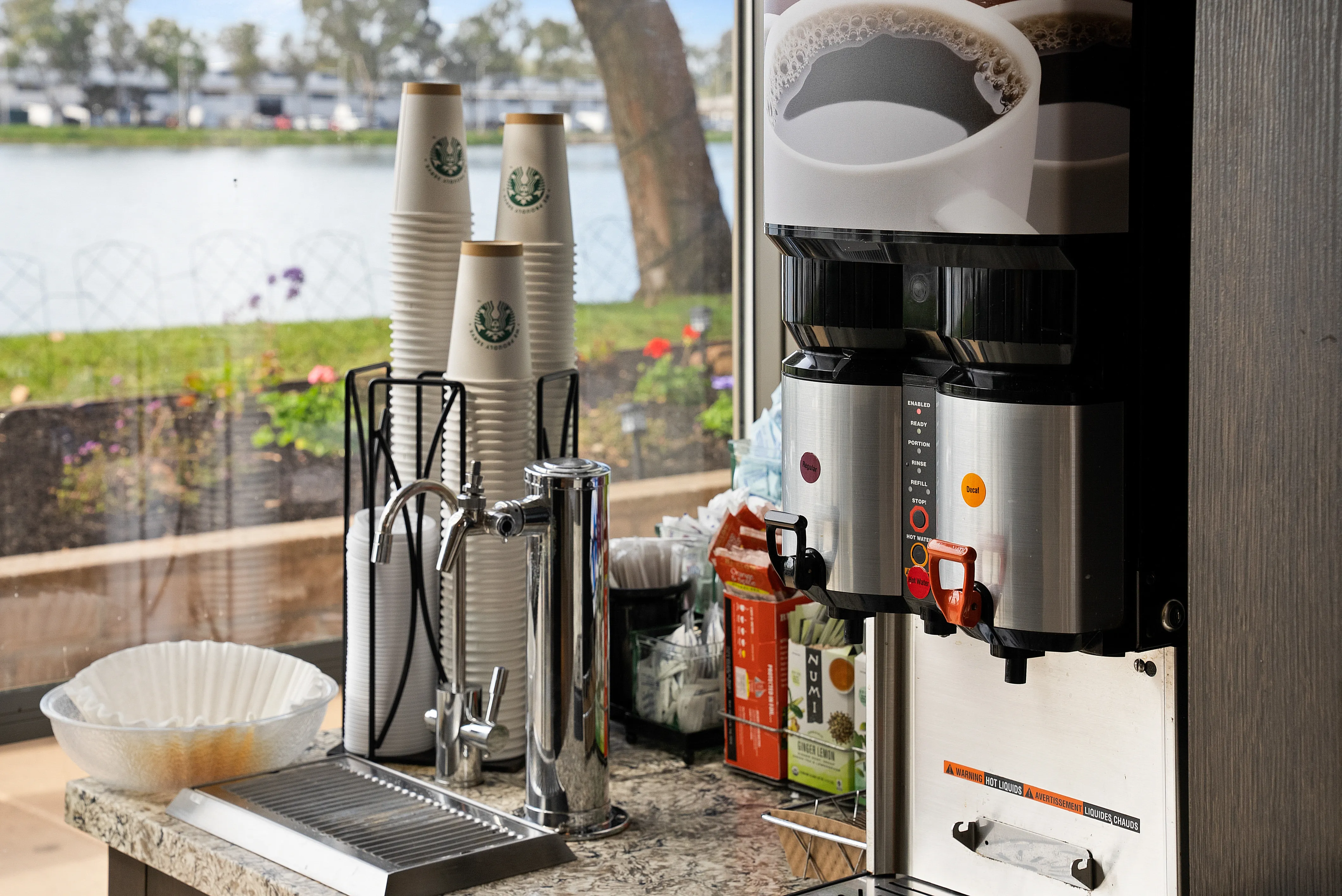 Coffee station at Executive Inn & Suites
