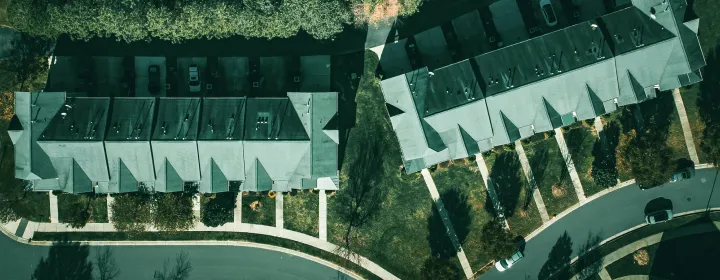 Satellite image of a neighborhood