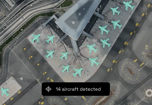 Satellite image of an airfield