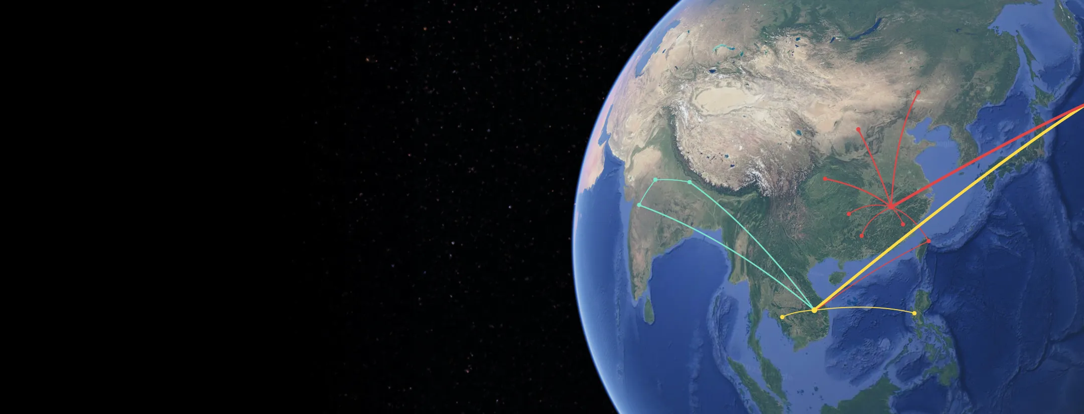 Stylized illustration of the earth