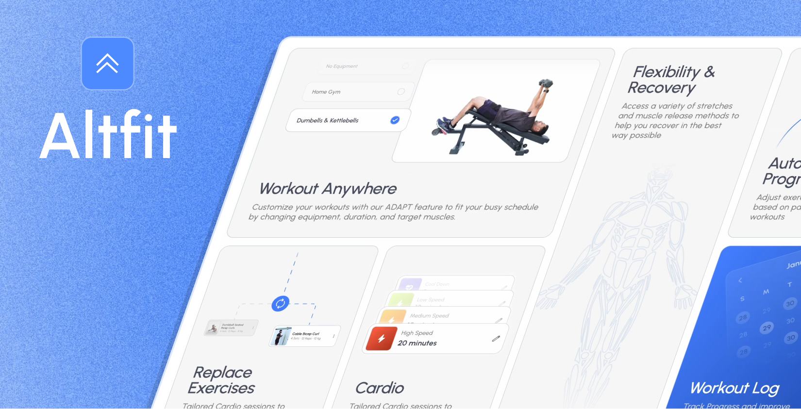 Altfit — Fitness app landing page
