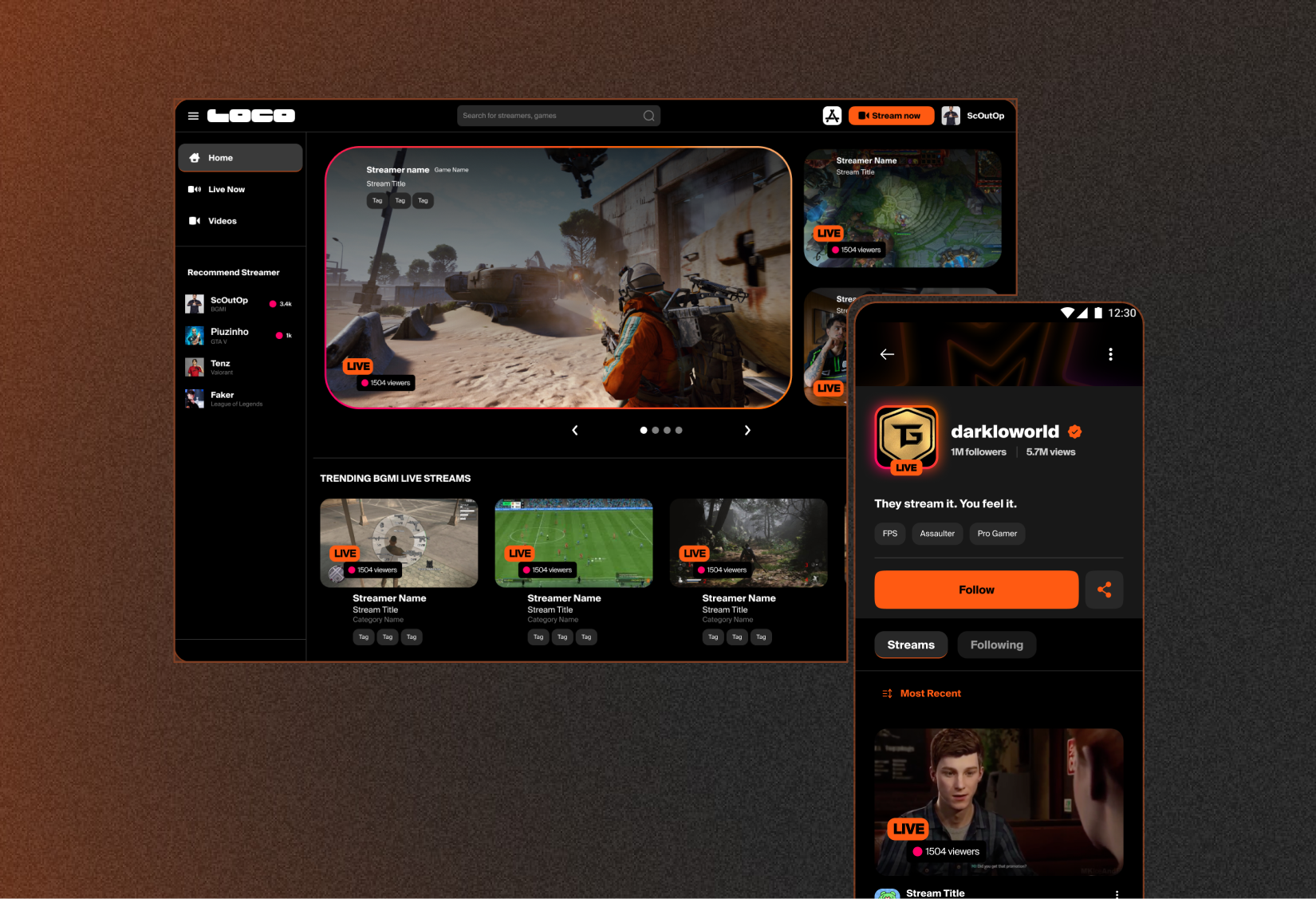 Loco.com — Live streaming design system