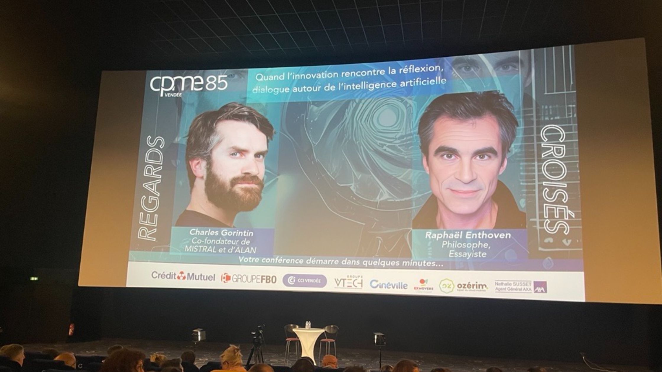 Conférence : Quand l'innovation rencontre la reflexion, dialogue autour de l'intelligence artificielle. 18 septembre 2025 au Cinéville de la Roche sur Yon