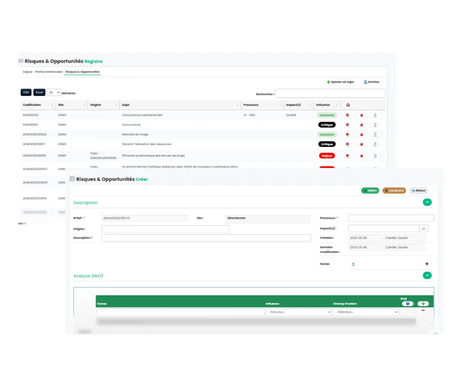 Module pilotage et fonctionnalité Contexte et enjeux logiciel QHSE