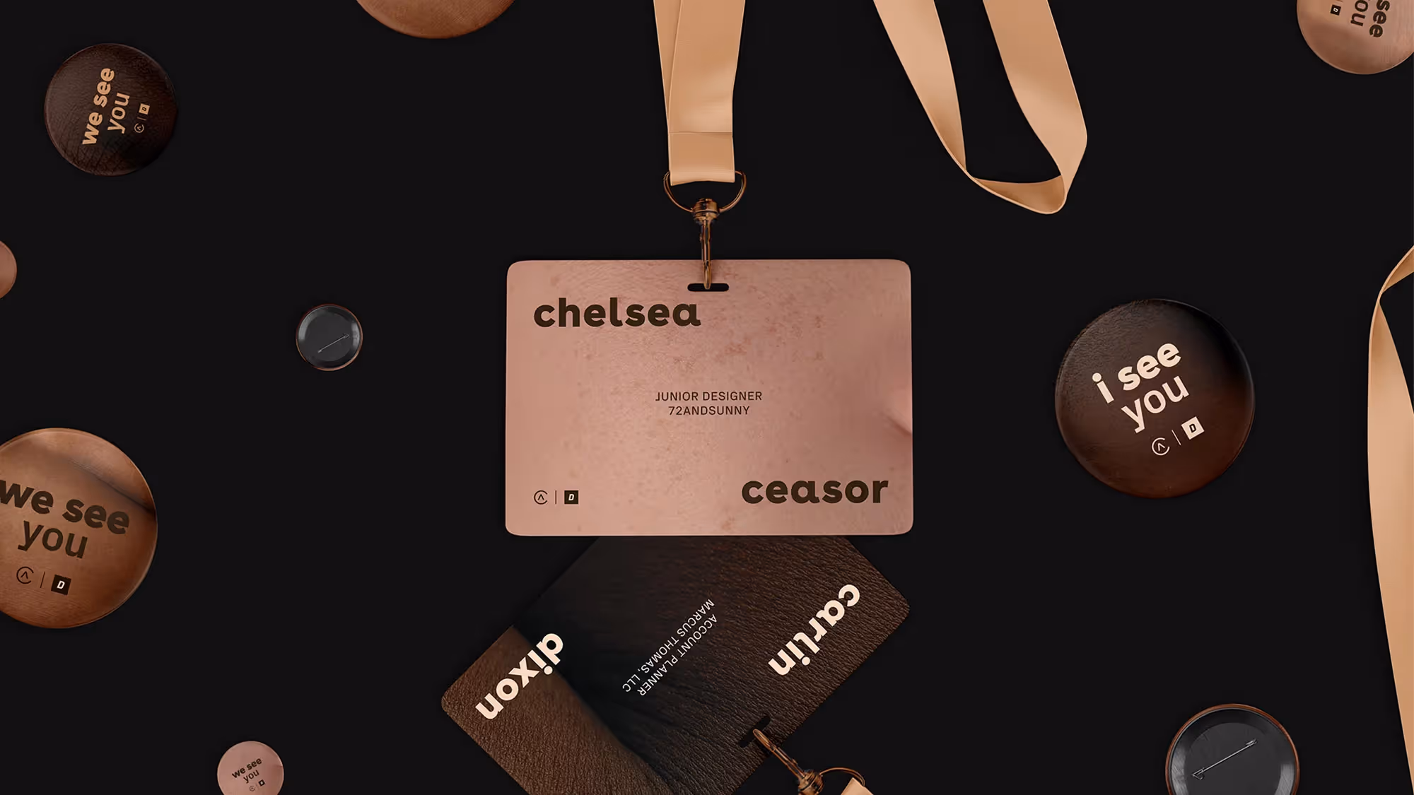 Collateral from the Futures event, set on a flat grey background.