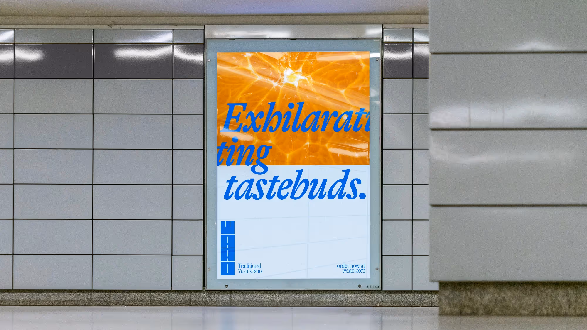 A poster with the headline "Exhilarating tastebuds".