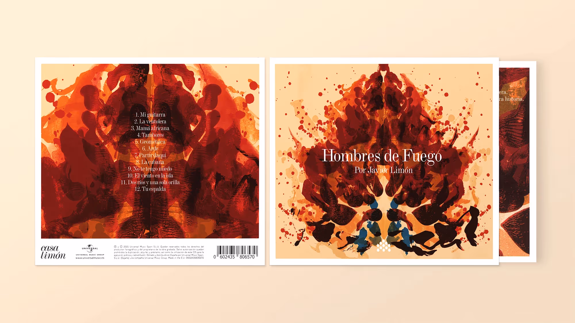 An overhead view of the front and back of the CD version.