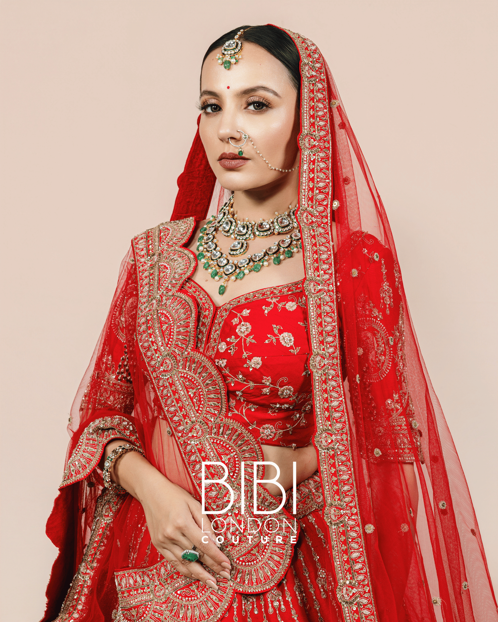 Maharani Rouge Zardosi Bridal Lehenga Set