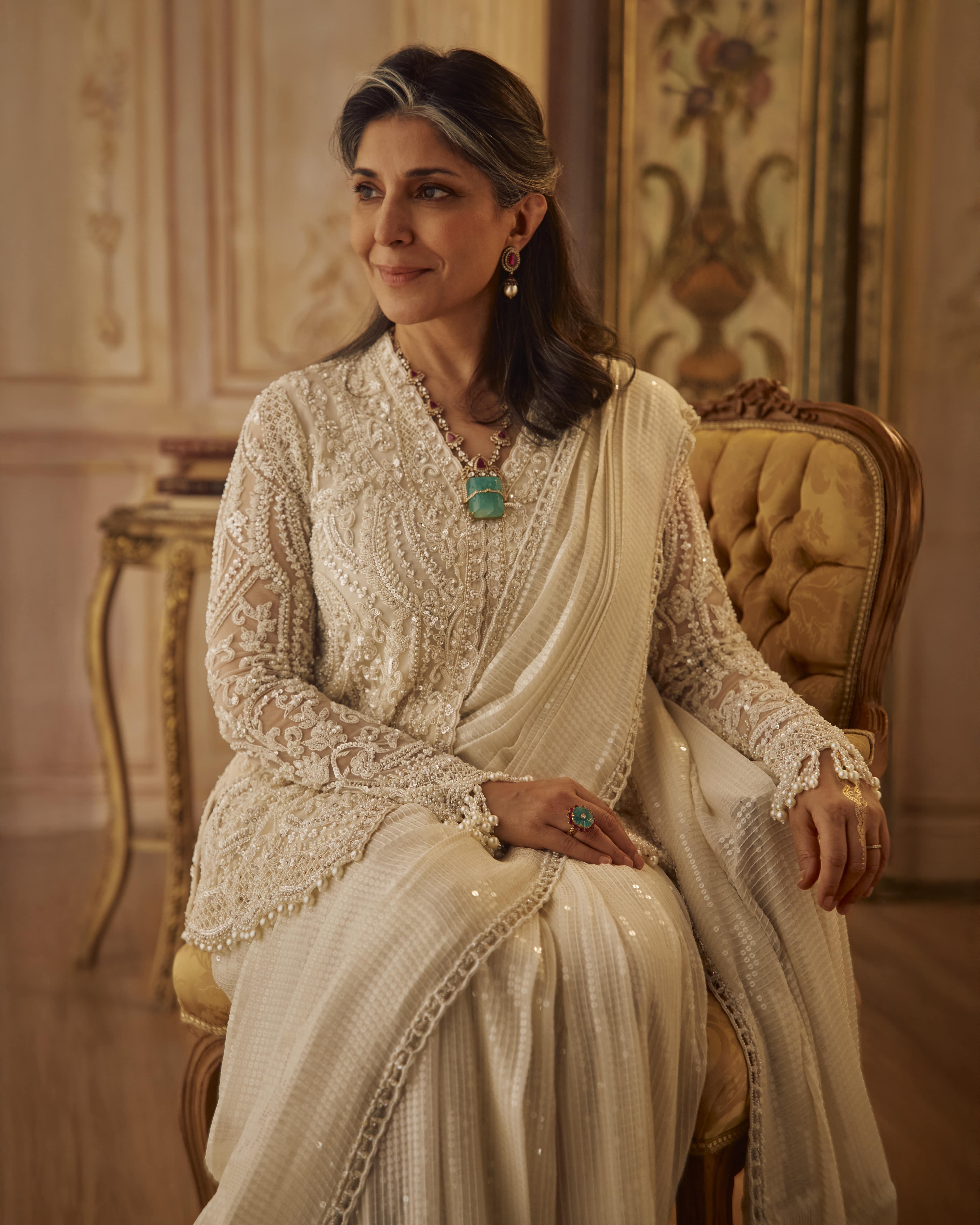 Pearl Jacket Saree Set