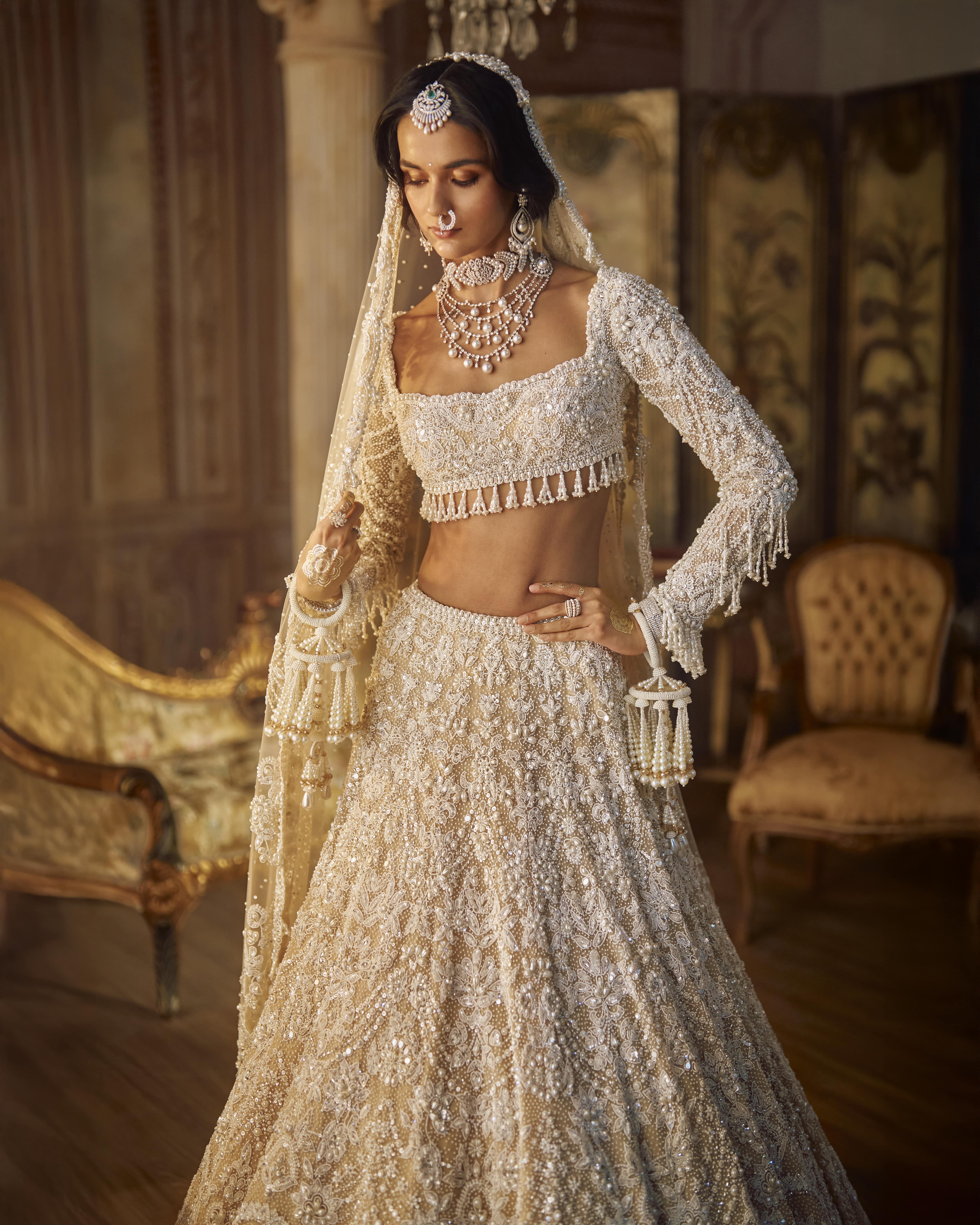 Nude Pearl Lehenga Set