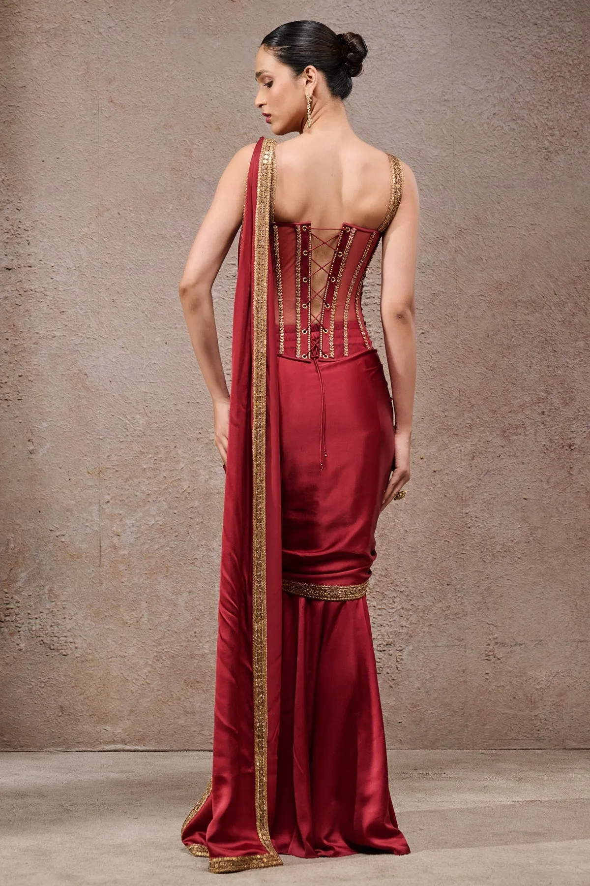 Red Embroidered Co-ord Set
