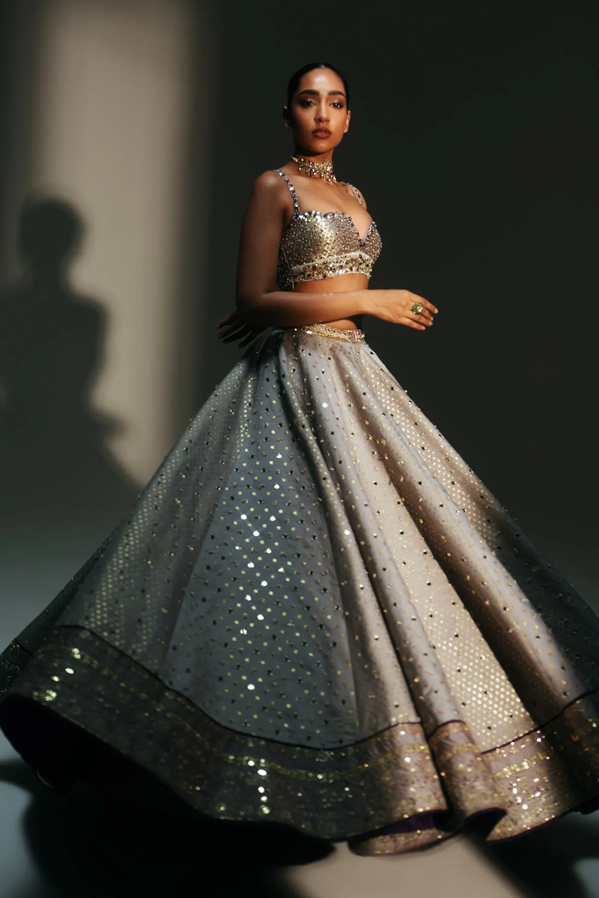 Amethyst Dual-Tone Embellished Lehenga