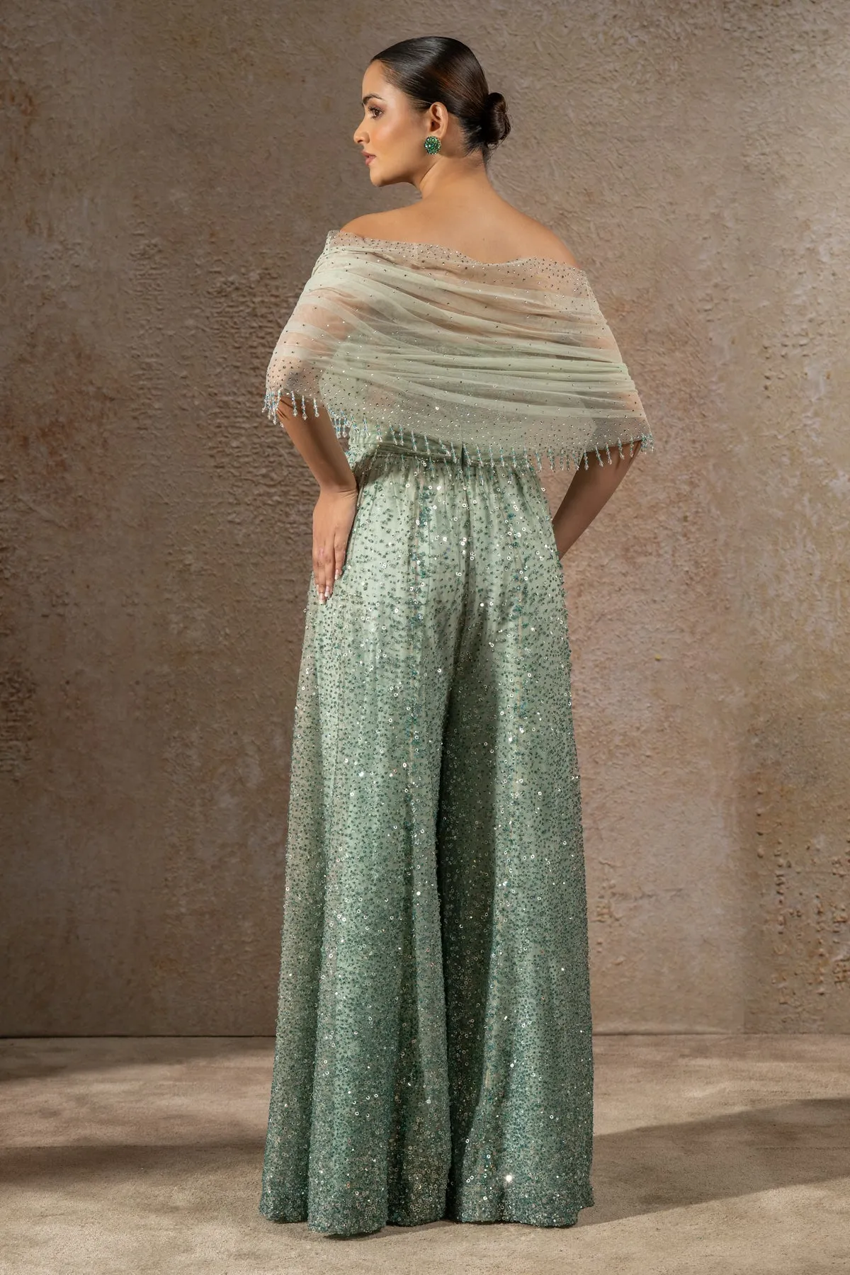 Mint Green Sequin Gown