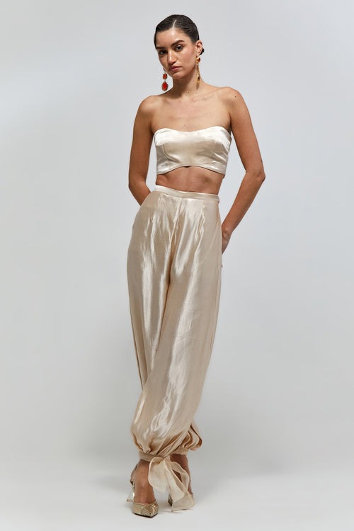 Champagne Sharara Set with Embellished Heritage Jacket