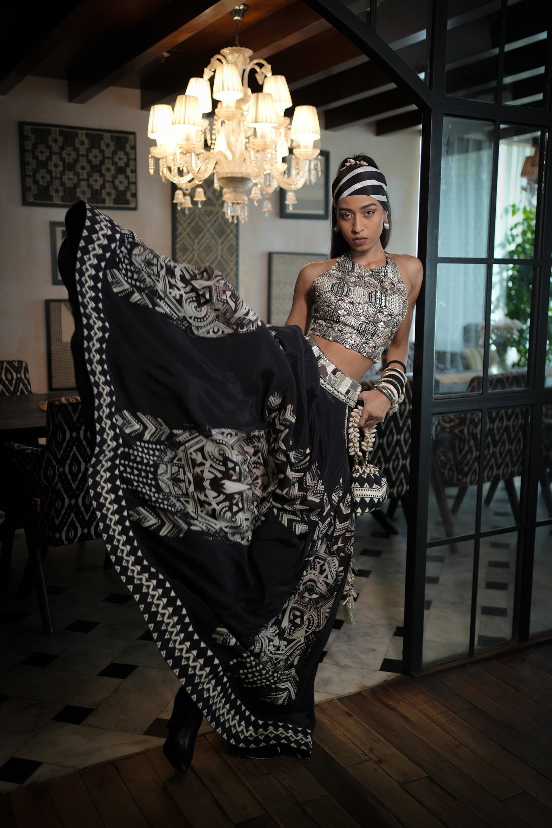 Noir Tribal Draped Statement Set