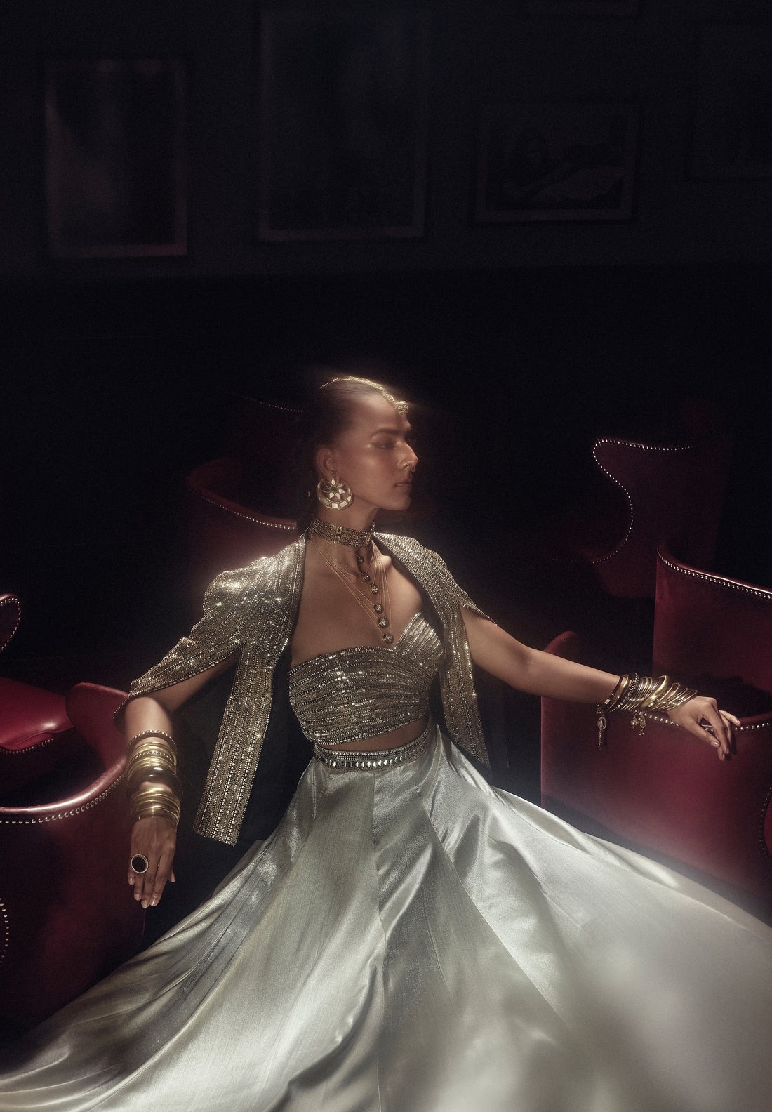 Metallic Ombre Lehenga Set