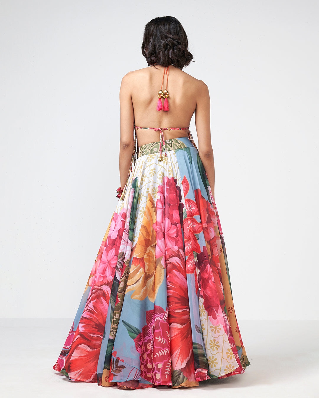 Tropical Floral Tassel Gown