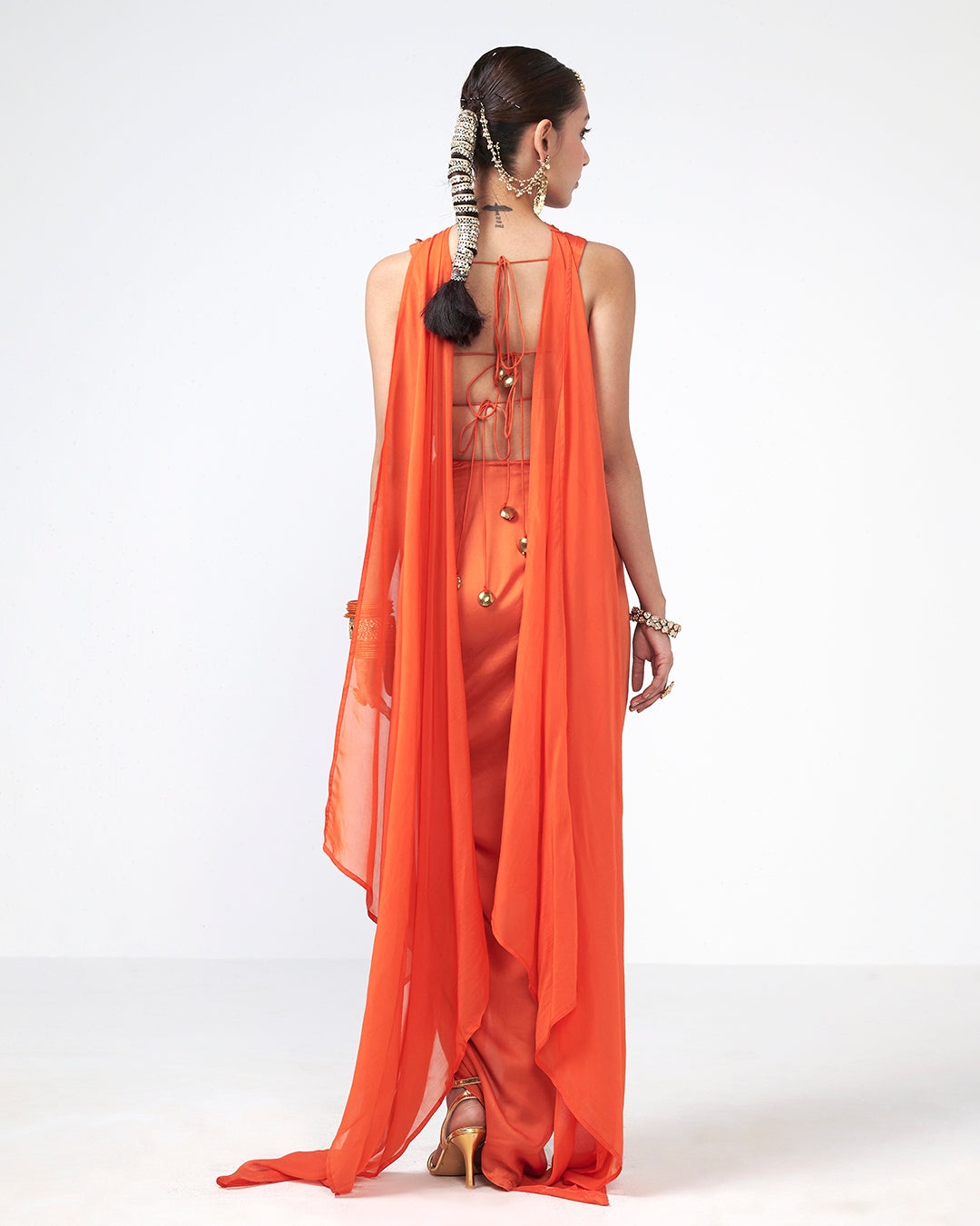 Coral Draped Statement Set