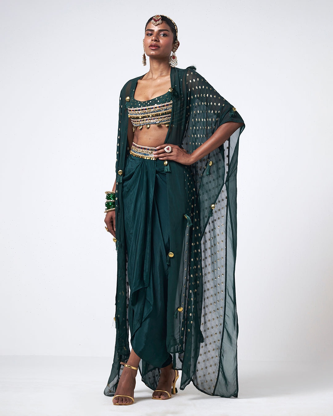 Emerald Draped Co-ord Set